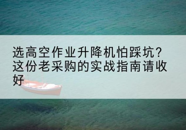 天台高空作业升降机厂家推荐-选高空作业升降机怕踩坑？这份老采购的实战指南请收好